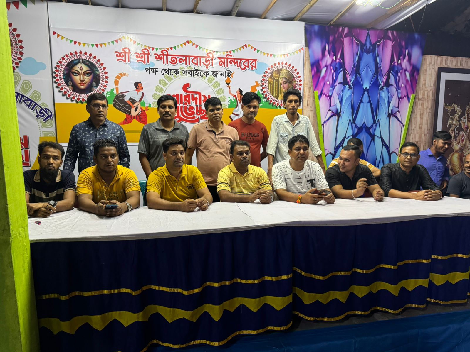 নরসিংদীতে যুবদল সাধারণ সম্পাদক হাসানুজ্জামান সরকারের বিভিন্ন পূজা মন্ডপ পরিদর্শন